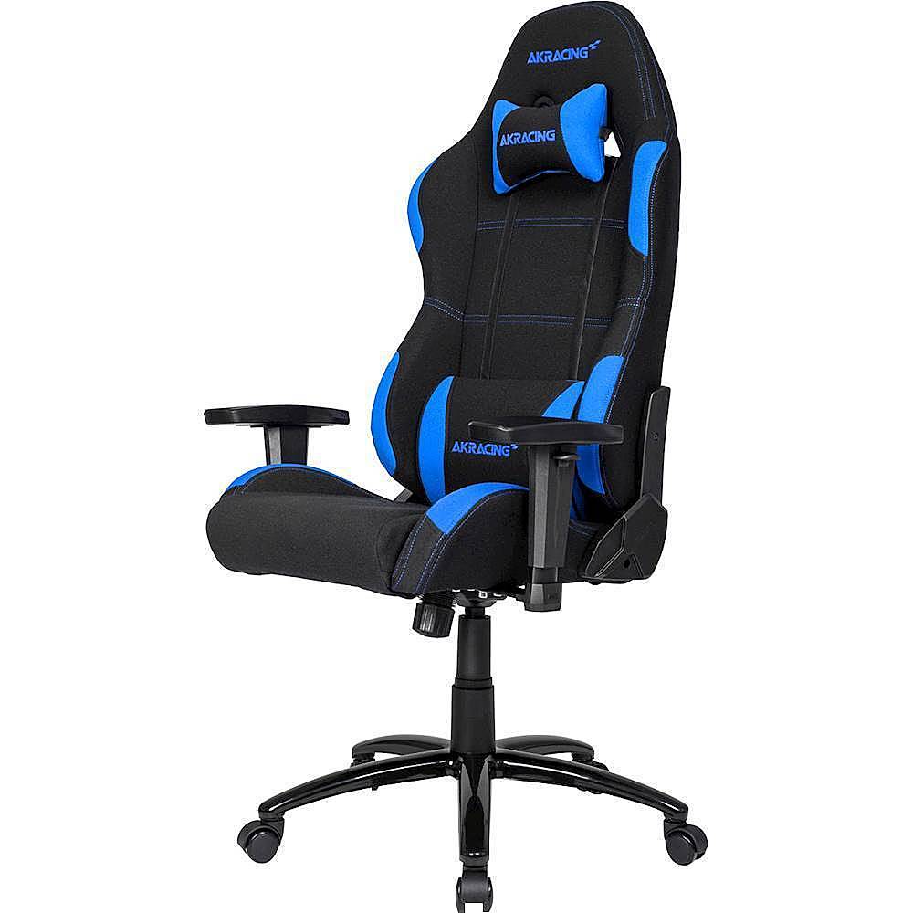 Left View: AKRacing - Core Series EX Gaming Chair - Black/Blue