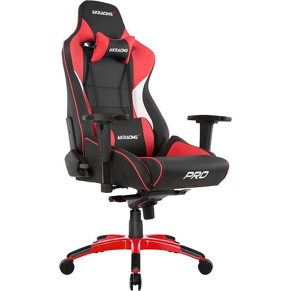 Angle View: AKRacing - Masters Series Pro Gaming Chair XL & Tall - Red