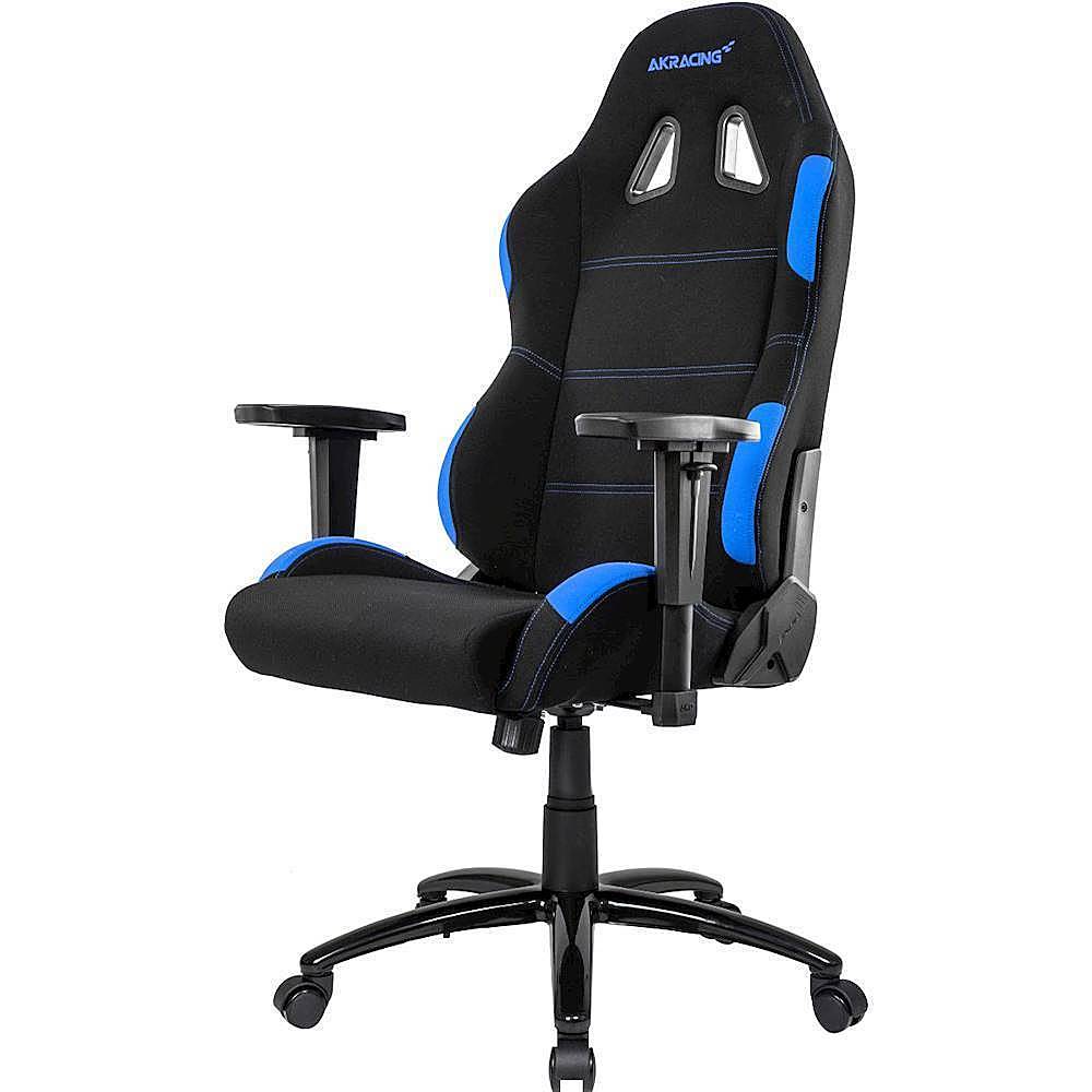 Left View: AKRacing - EX-Wide Gaming Chair - Black Blue