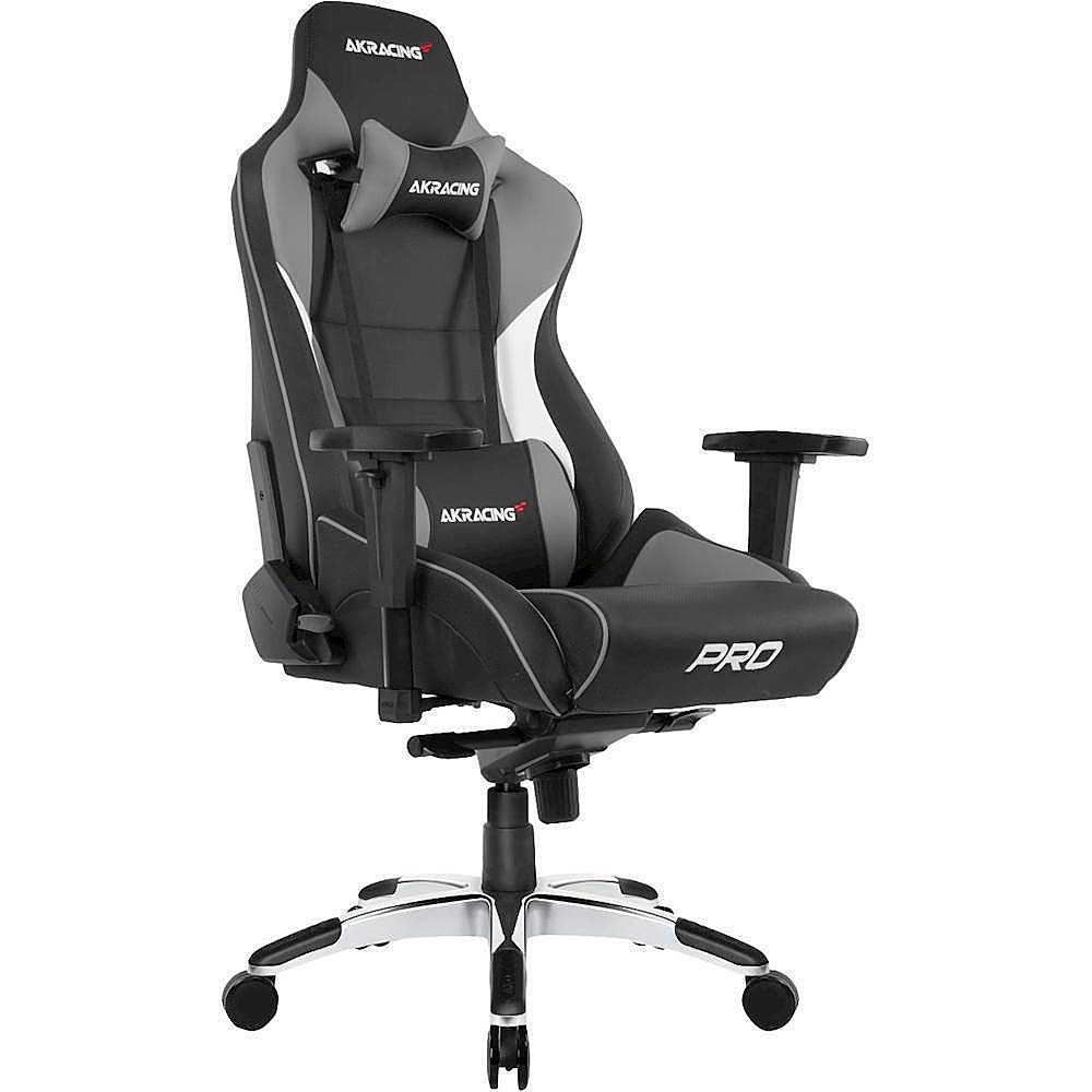 Angle View: AKRacing - Masters Series Pro Gaming Chair XL & Tall - Gray