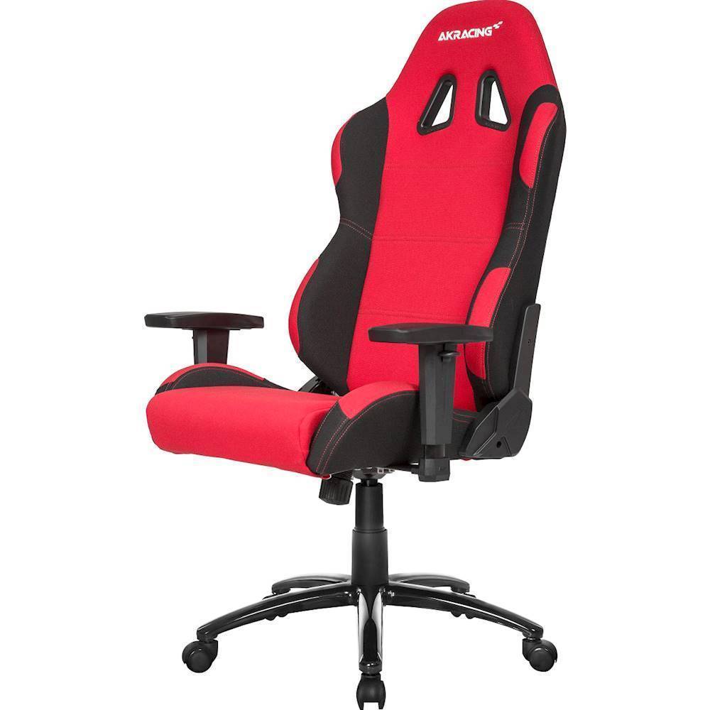 Left View: AKRacing - Core Series EX-Wide Extra Wide Gaming Chair - Red/Black