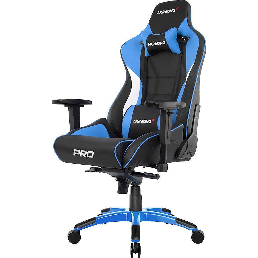 Left View: AKRacing - Masters Series Pro Gaming Chair - Blue
