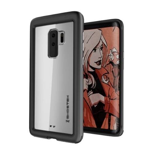 Front. Ghostek - Atomic Slim Case for Samsung Galaxy S9+ - Black/Clear.
