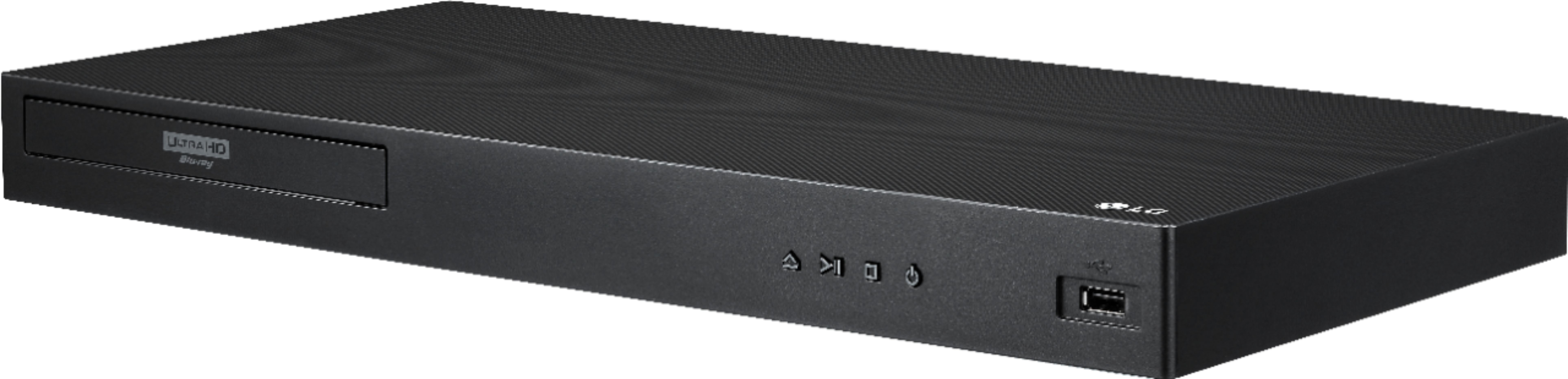 LG - Streaming 4K Ultra HD Hi-Res Audio Wi-Fi Built-In Blu-ray Player - Black