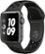 Left Zoom. Apple Watch Nike+ Series 3 (GPS) 38mm Space Gray Aluminum Case with Anthracite/Black Nike Sport Band - Space Gray Aluminum.