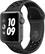Left. Apple - Apple Watch Nike+ Series 3 (GPS) 38mm Space Gray Aluminum Case with Anthracite/Black Nike Sport Band - Space Gray.