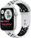 Front. Apple - Apple Watch Nike SE (GPS) 44mm Silver Aluminum Case with Pure Platinum/Black Nike Sport Band - Silver.