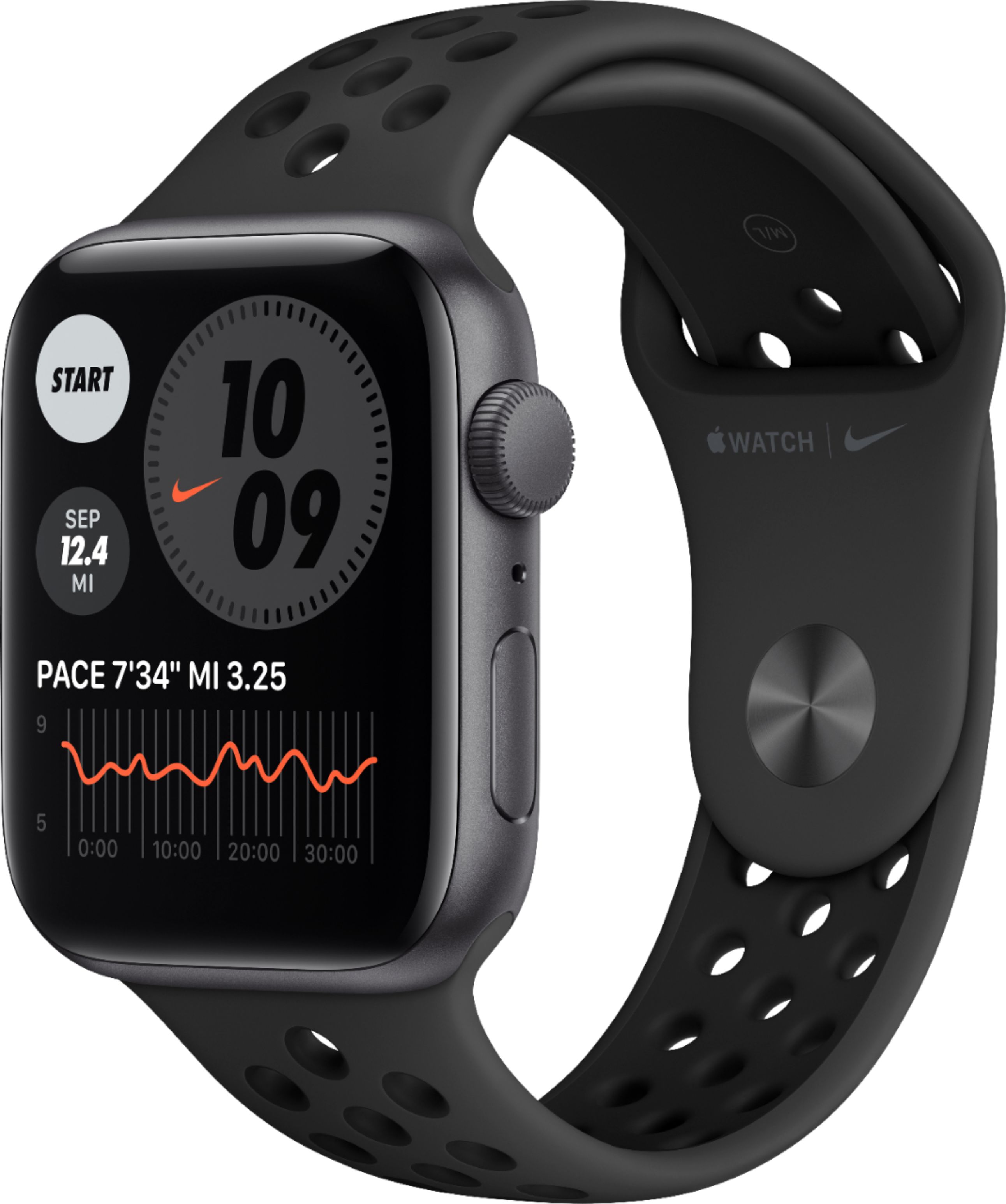 Apple Watch Nike SE (GPS) 44mm Space Gray Aluminum Case with Anthracite