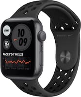 Apple Watch Nike SE (GPS) 44mm Space Gray Aluminum Case with Anthracite/Black Nike Sport Band - Space Gray - Front_Zoom