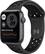 Front. Apple - Apple Watch Nike SE (GPS) 44mm Space Gray Aluminum Case with Anthracite/Black Nike Sport Band - Space Gray.