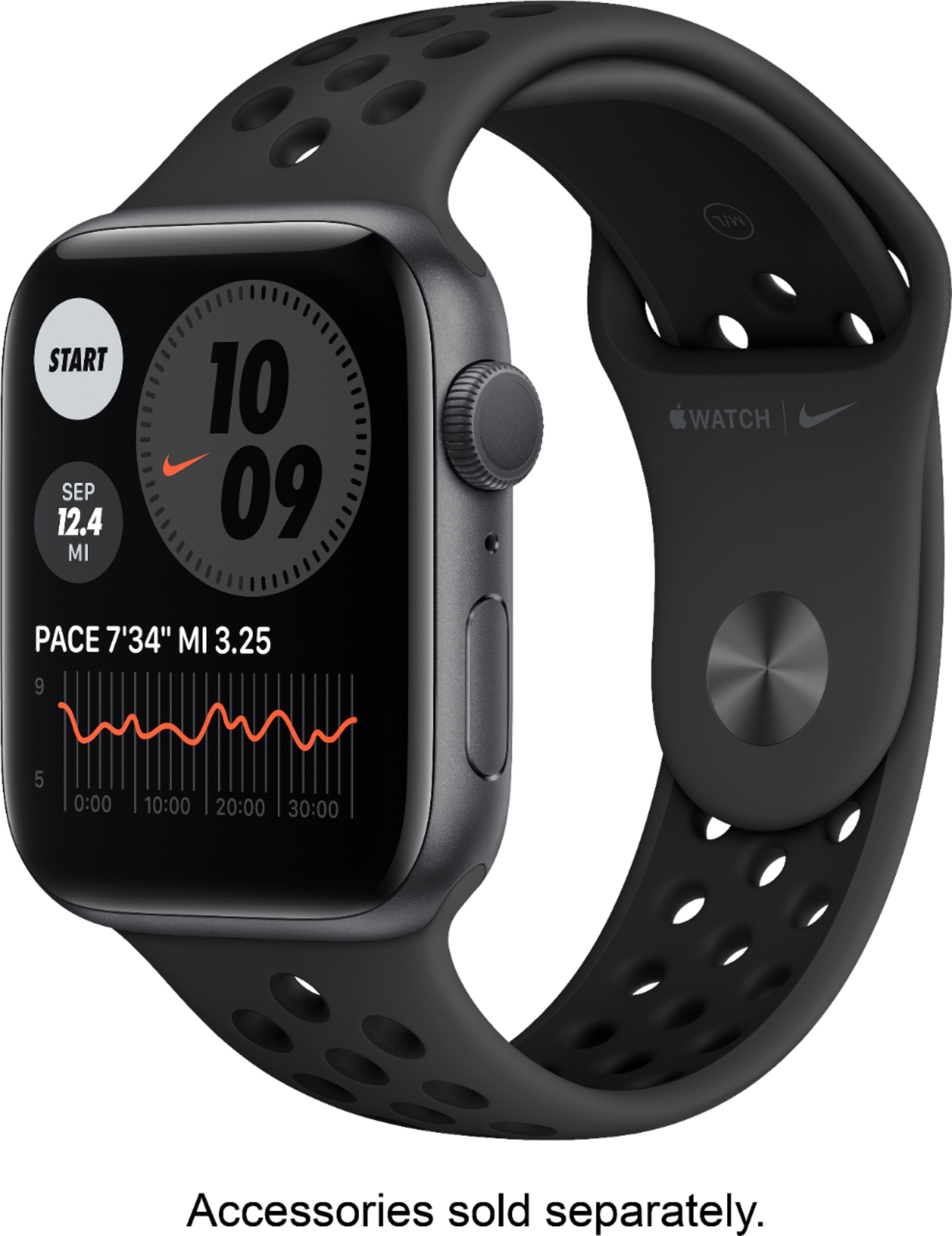 Best Buy: Apple Watch Nike Series 6 (GPS) 44mm Aluminum Case with  Anthracite/Black Nike Sport Band MG173LL/A