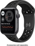 Front Zoom. Apple Watch Nike Series 6 (GPS) 44mm Aluminum Case with Anthracite/Black Nike Sport Band - Space Gray.