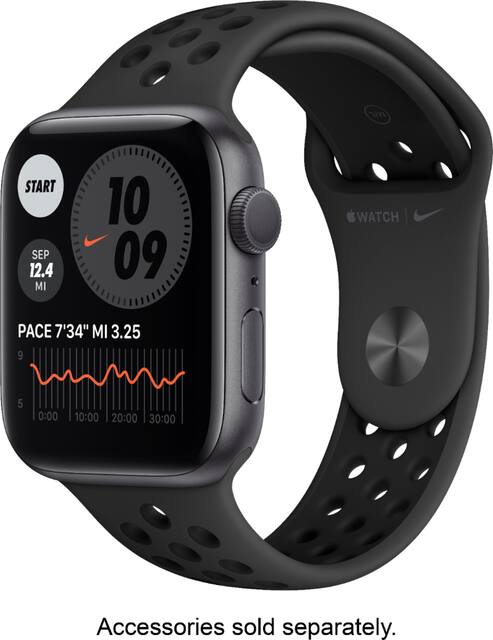 Apple Watch Nike Series 6 Gps Cellular With Nike Sport Band 44mm Space Gray Aluminum Case Nike Com