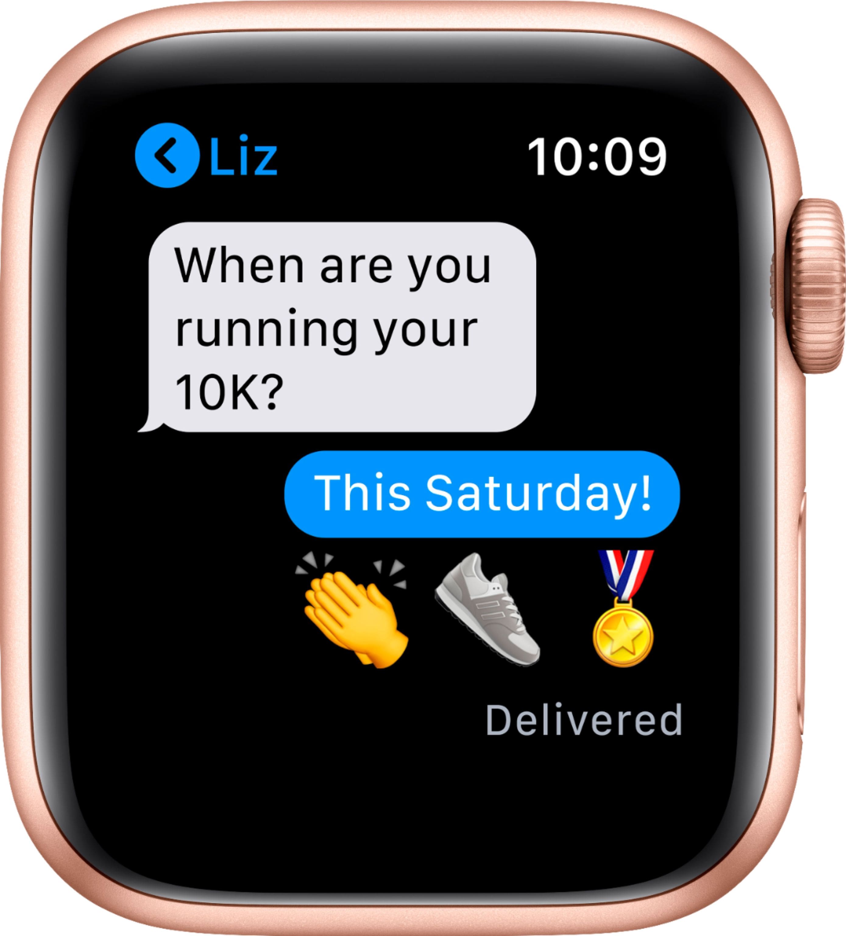 Best Buy: Apple Watch SE (GPS) 40mm Gold Aluminum Case with Pink Sand Sport Band Gold MYDN2LL/A