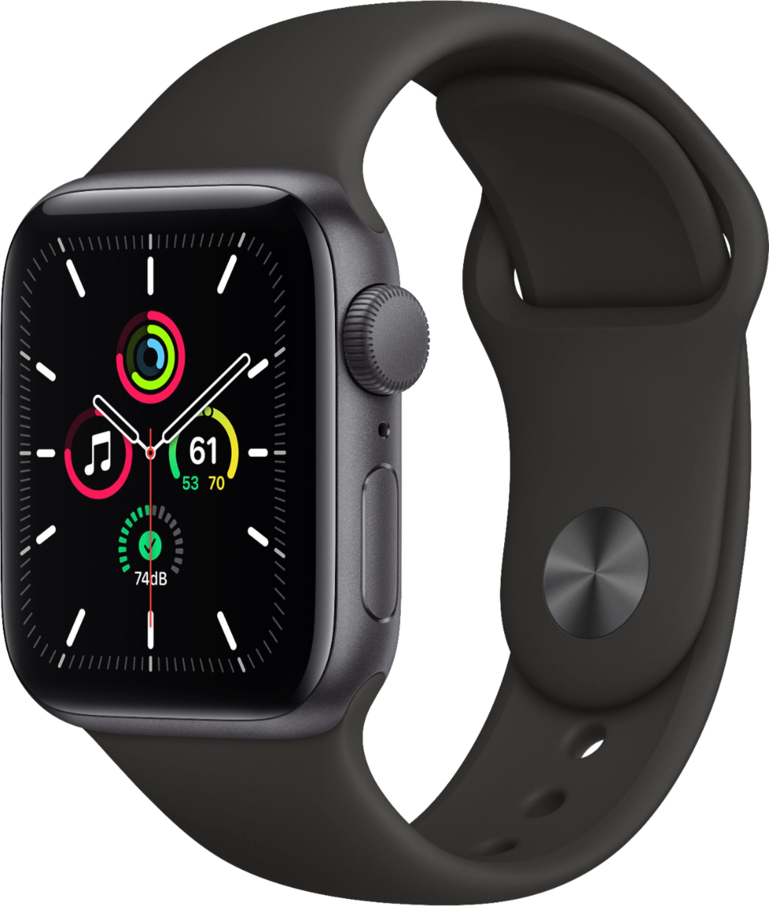 Best Buy: Apple Watch SE (GPS) 40mm Space Gray Aluminum Case with Black  Sport Band Space Gray MYDP2LL/A