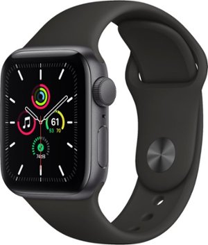 Apple Watch SE (GPS) 40mm Space Gray Aluminum Case with Black Sport Band - Space Gray