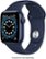 Front Zoom. Apple Watch Series 6 (GPS) 40mm Blue Aluminum Case with Deep Navy Sport Band - Blue.