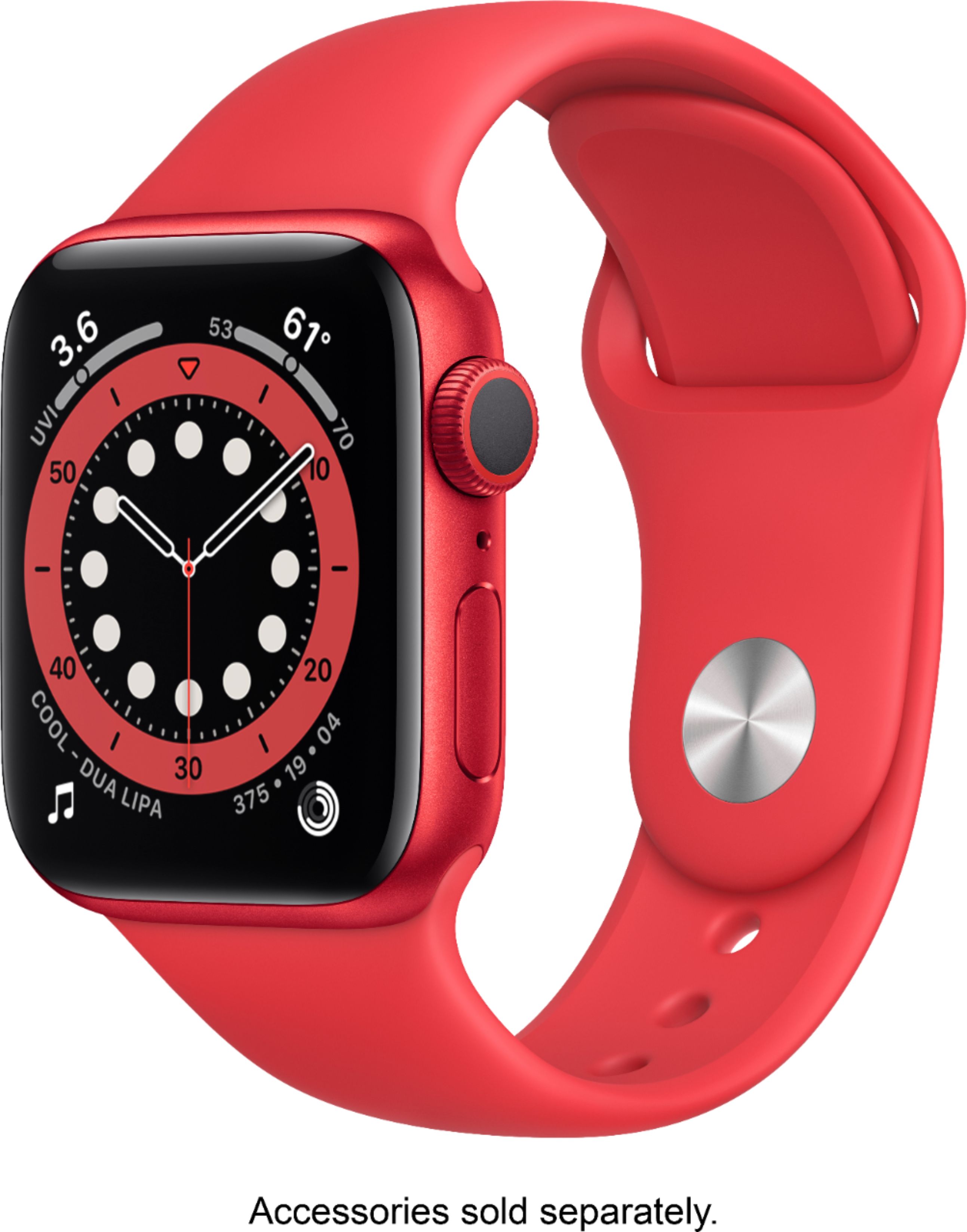 Best Buy: Apple Watch Series 6 (GPS) 40mm (PRODUCT)RED Aluminum Case with  (PRODUCT)RED Sport Band (PRODUCT)RED M00A3LL/A