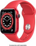 Front Zoom. Apple Watch Series 6 (GPS) 40mm (PRODUCT)RED Aluminum Case with (PRODUCT)RED Sport Band - (PRODUCT)RED.