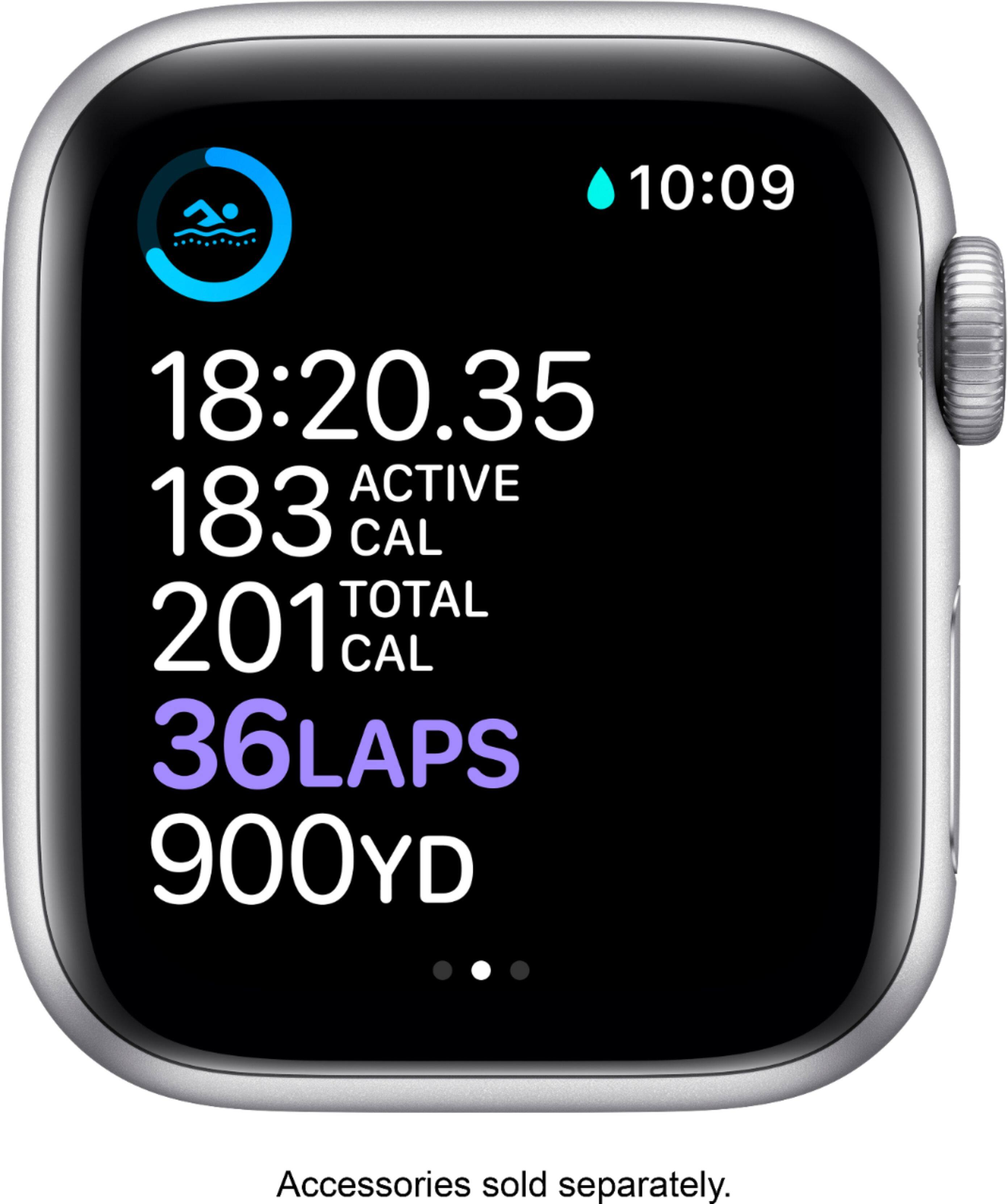 Alt View 13. Apple - Apple Watch Series 6 (GPS) 40mm Silver Aluminum Case with White Sport Band - Silver.
