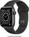 Front. Apple - Apple Watch Series 6 (GPS) 40mm Space Gray Aluminum Case with Black Sport Band - Space Gray.