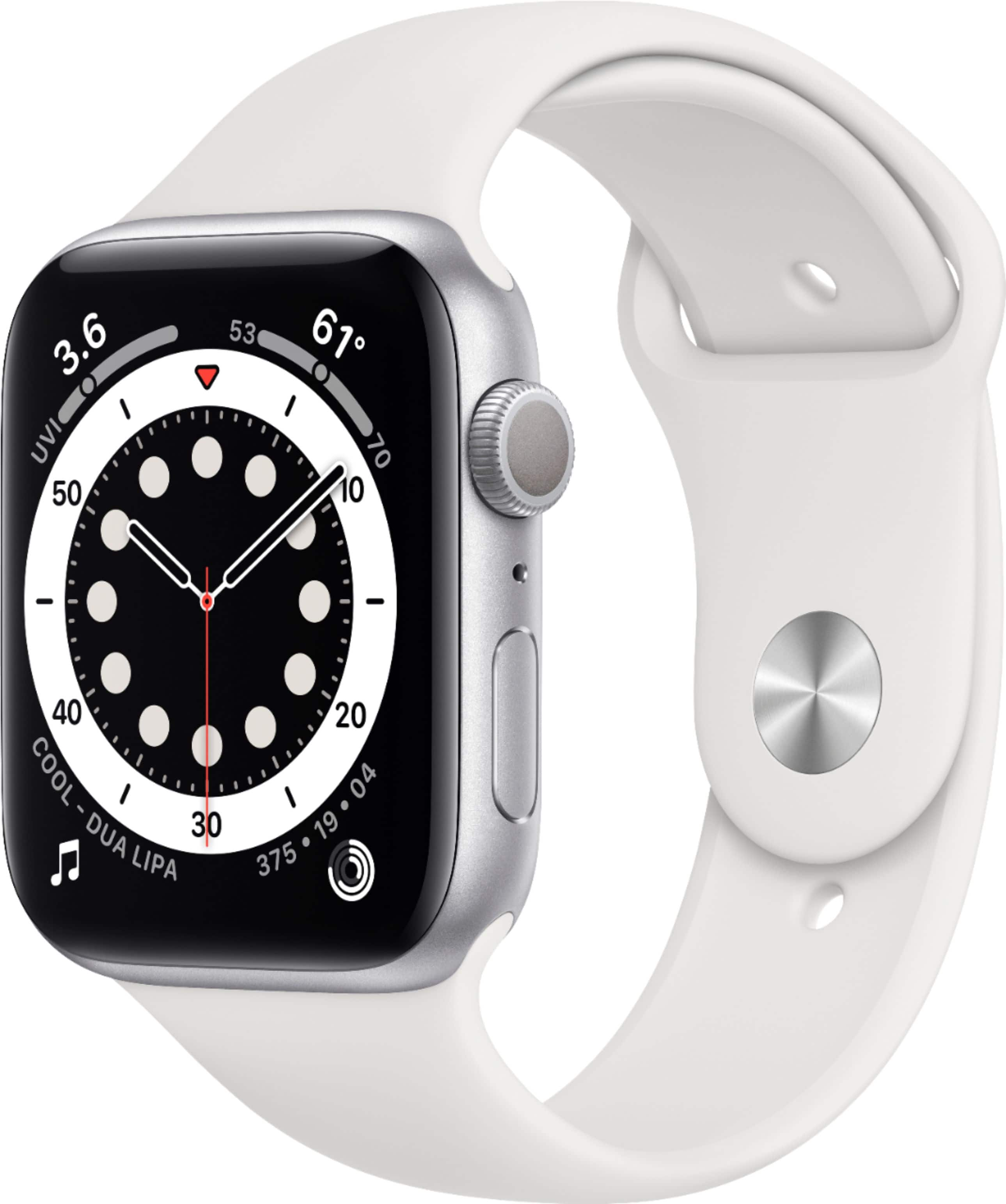 Apple watch shop silver white band