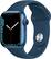 Front. Apple - Apple Watch Series 7 (GPS) 41mm Aluminum Case with Abyss Blue Sport Band - Blue.