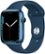 Front Zoom. Apple Watch Series 7 (GPS) 45mm Blue Aluminum Case with Abyss Blue Sport Band - Blue.