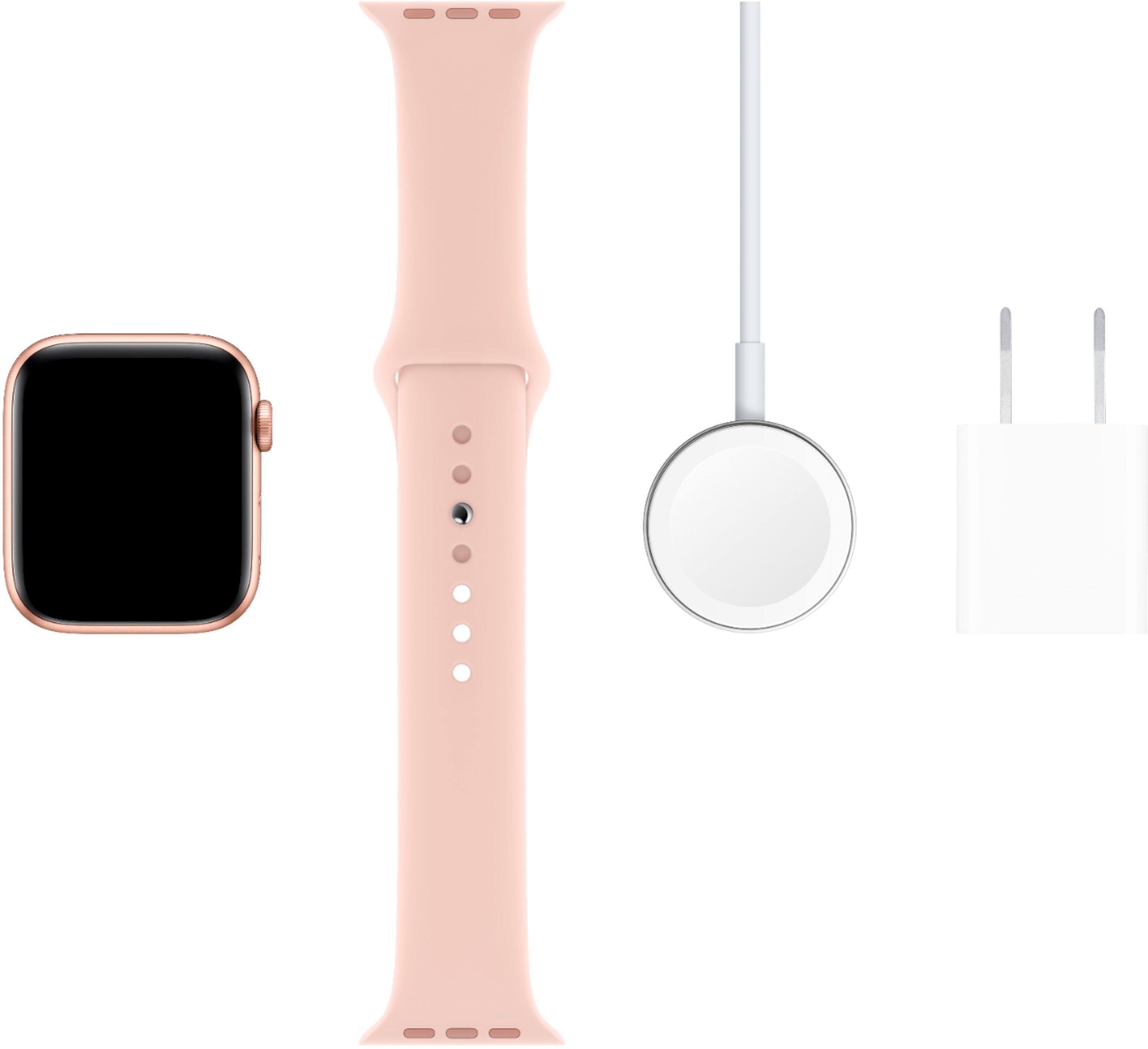 Apple Watch Series 9 - 45mm - GPS + Cellular - Pink Aluminum Case - Light Pink Sport Band - S/M