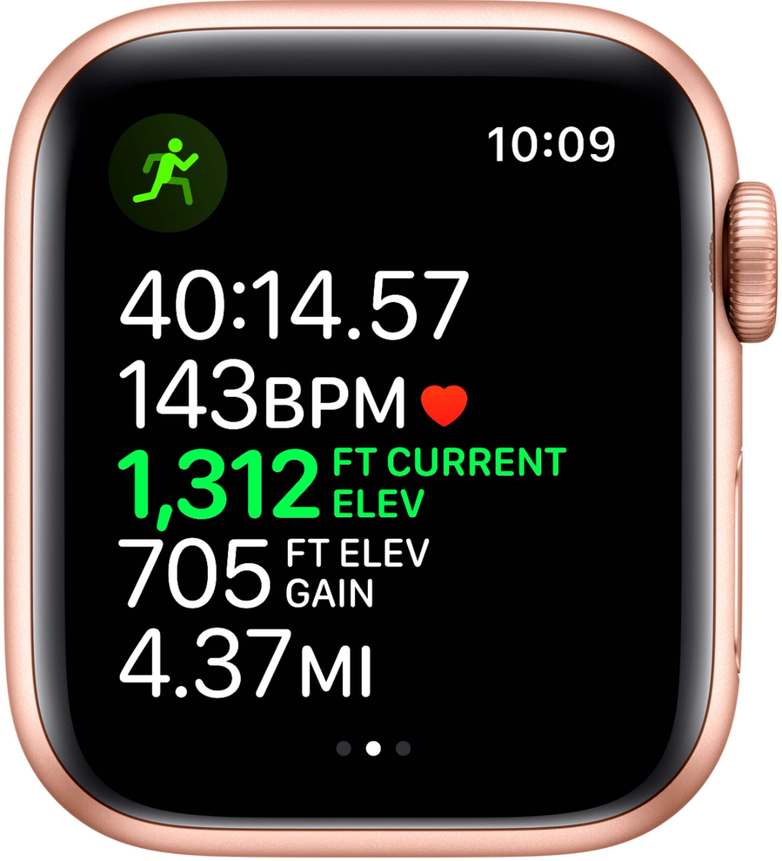 Alt View 13. Apple - Apple Watch Series 5 (GPS + Cellular) 40mm Aluminum Case with Pink Sand Sport Band - Gold.