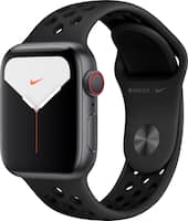 Apple Watch Nike Series 5 (GPS + Cellular) 40mm Space Gray Aluminum Case with Anthracite/Black Nike Sport Band - Space Gray Aluminum - Front_Zoom