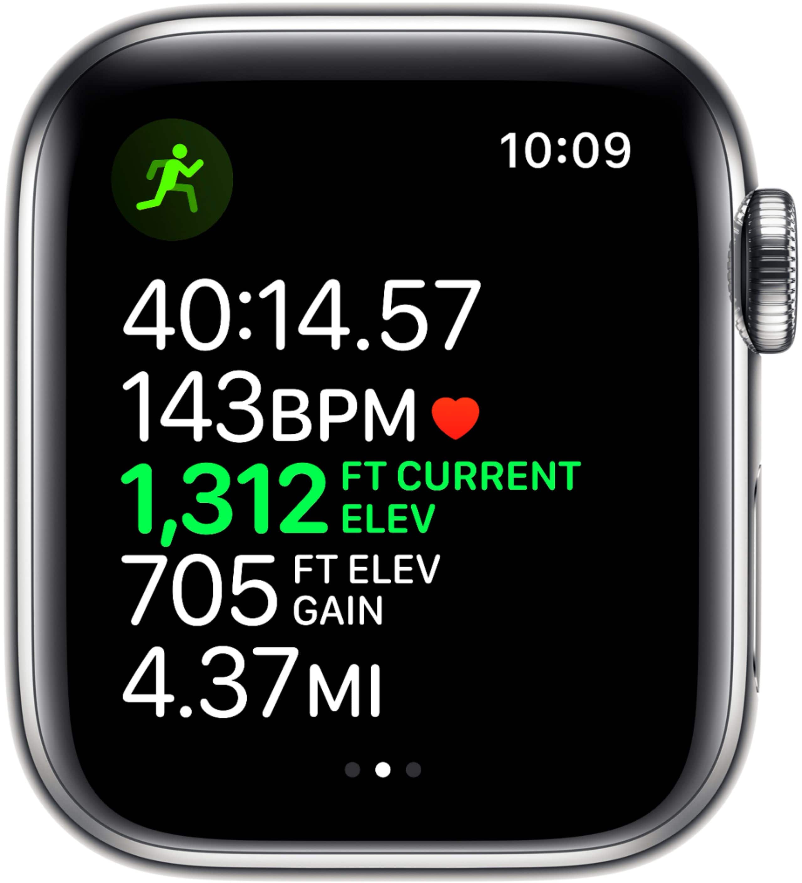 Alt View 13. Apple - Apple Watch Series 5 (GPS + Cellular) 40mm Stainless Steel Case with Stainless Steel Milanese Loop - Stainless Steel.