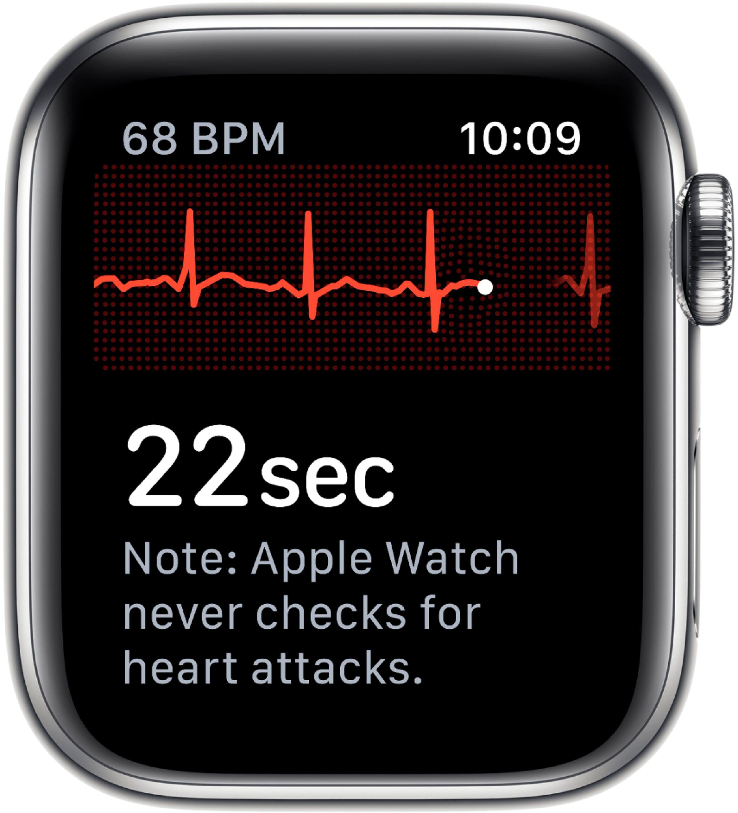 Alt View 14. Apple - Apple Watch Series 5 (GPS + Cellular) 40mm Stainless Steel Case with Stainless Steel Milanese Loop - Stainless Steel.