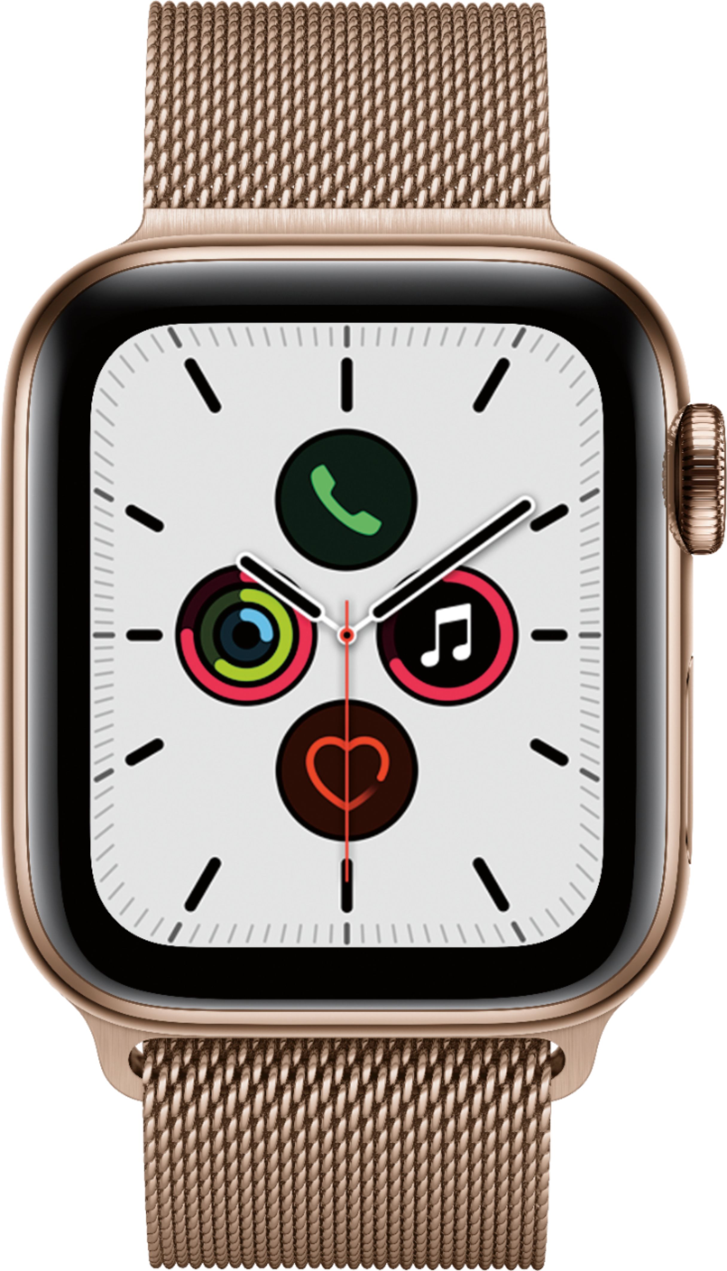 Best Buy: Apple Watch Series 5 (GPS + Cellular) 40mm Gold Stainless Apple Watch Series 5 Stainless Steel Gold 40mm