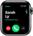 Alt View Zoom 12. Apple Watch Series 5 (GPS + Cellular) 40mm Space Black Stainless Steel Case with Black Sport Band - Space Black Stainless Steel.