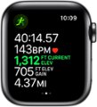 Alt View Zoom 13. Apple Watch Series 5 (GPS + Cellular) 40mm Space Black Stainless Steel Case with Black Sport Band - Space Black Stainless Steel.