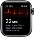 Alt View Zoom 14. Apple Watch Series 5 (GPS + Cellular) 40mm Space Black Stainless Steel Case with Black Sport Band - Space Black Stainless Steel.