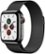 Front Zoom. Apple Watch Series 5 (GPS + Cellular) 40mm Stainless Steel Case with Space Black Milanese Loop - Space Black Stainless Steel.