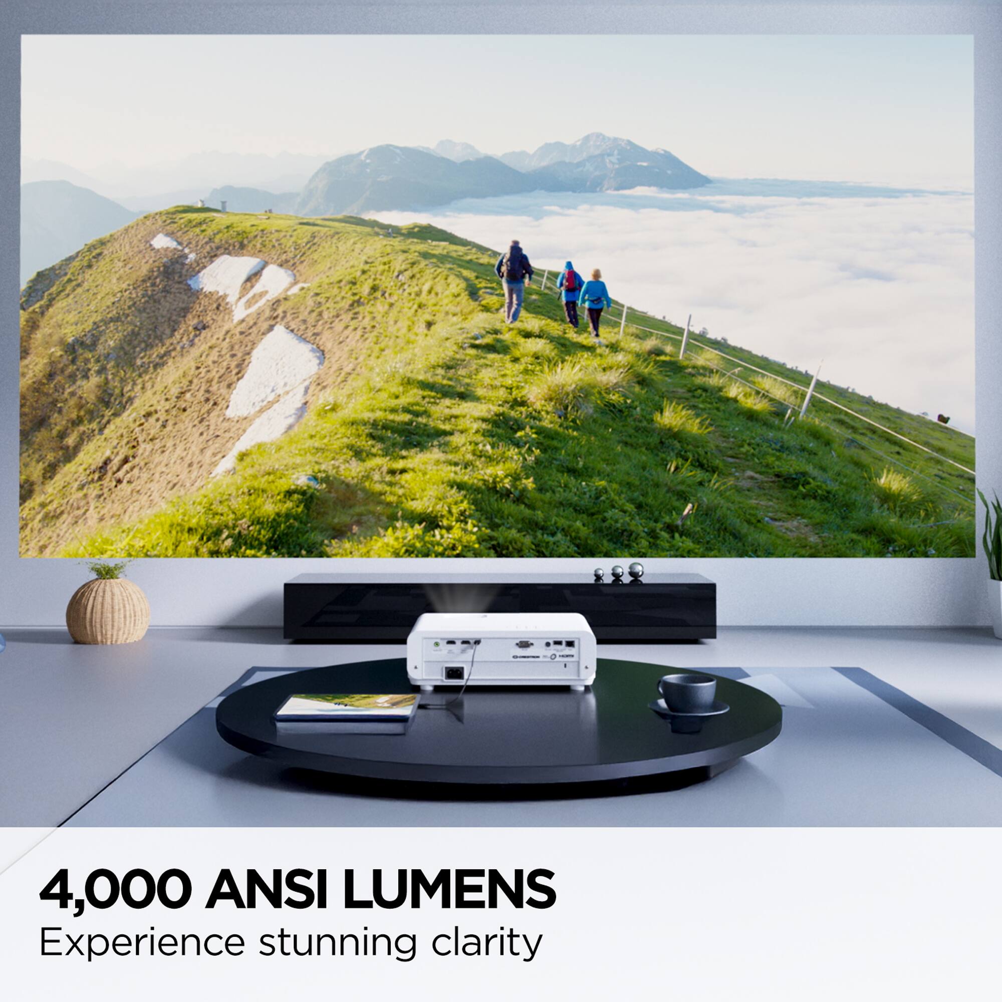 4,000 ANSI LUMENS  
Experience stunning clarity