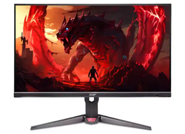 Front. Acer - Nitro XV2 XV272K V5 27" UHD 144Hz Gaming Monitor with AMD FreeSync and HDR Support - Black.