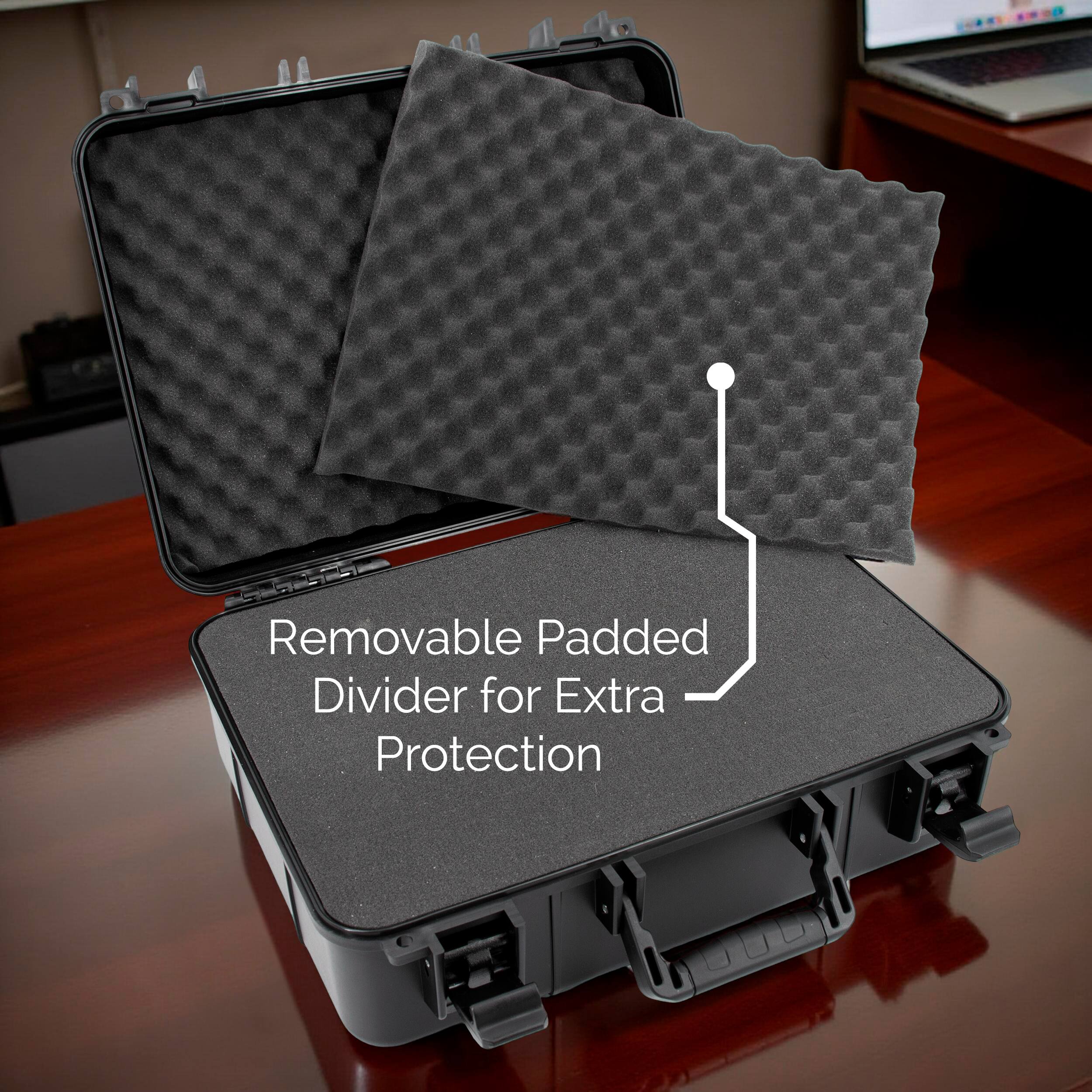 CASEMATIX Hard Shell Portable Projector Case with Customizable