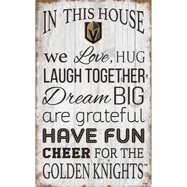 Fan Creations - Vegas Golden Knights 11'' x 19'' Team In This House Sign - Multicolor