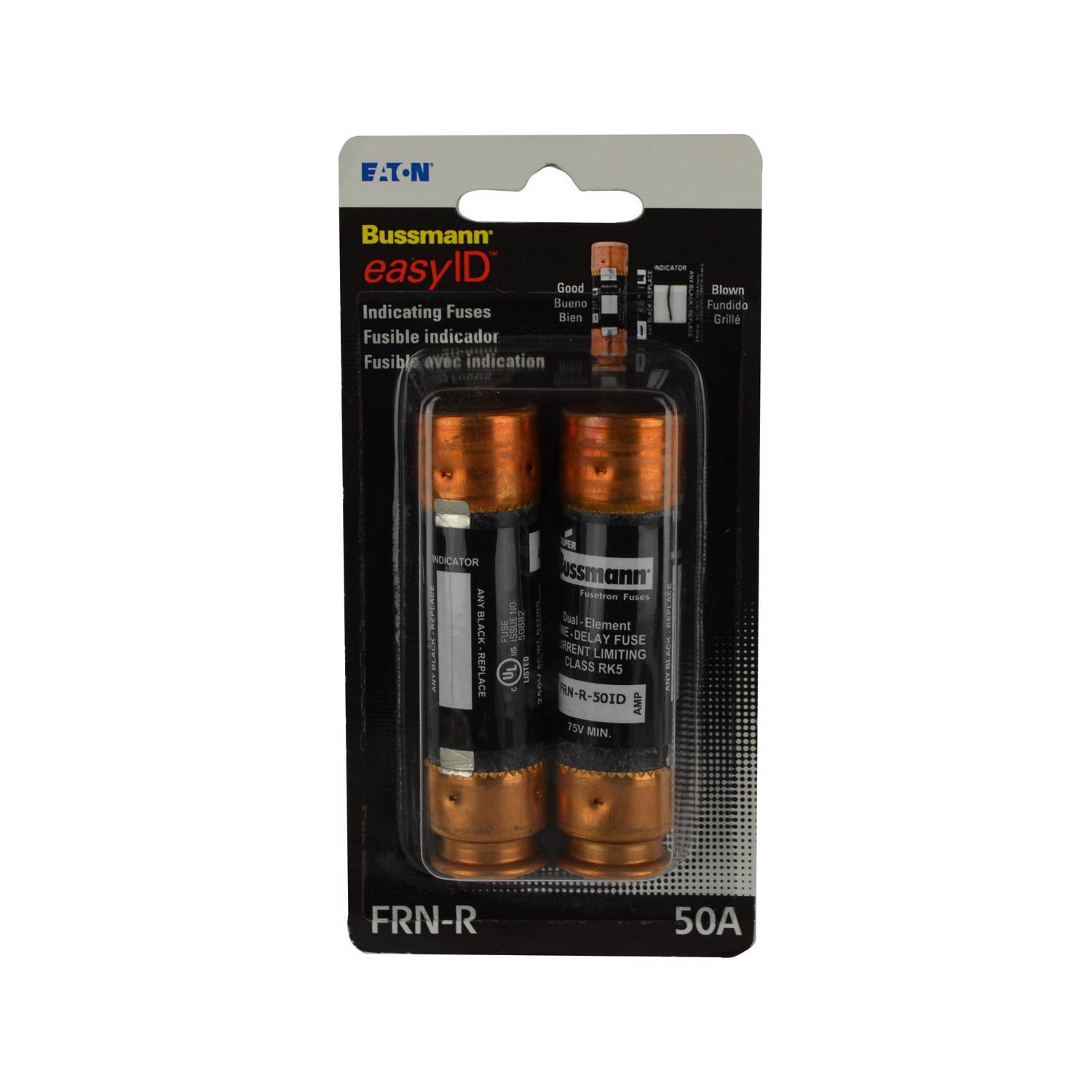 Bussmann EasyID 50 amps Dual Element Time Delay Fuse 2 pk - Best Buy