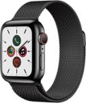 Front Zoom. Apple Watch Series 5 (GPS + Cellular) 40mm Space Black Stainless Steel Case with Space Black Milanese Loop - Space Black Stainless Steel (AT&T).