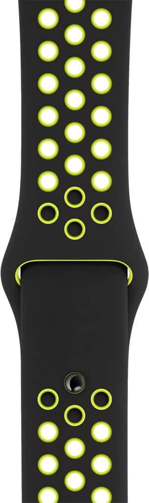 Best Buy: Nike Sport Band for Apple Watch™ 44mm Black/Volt MTMW2AM/A