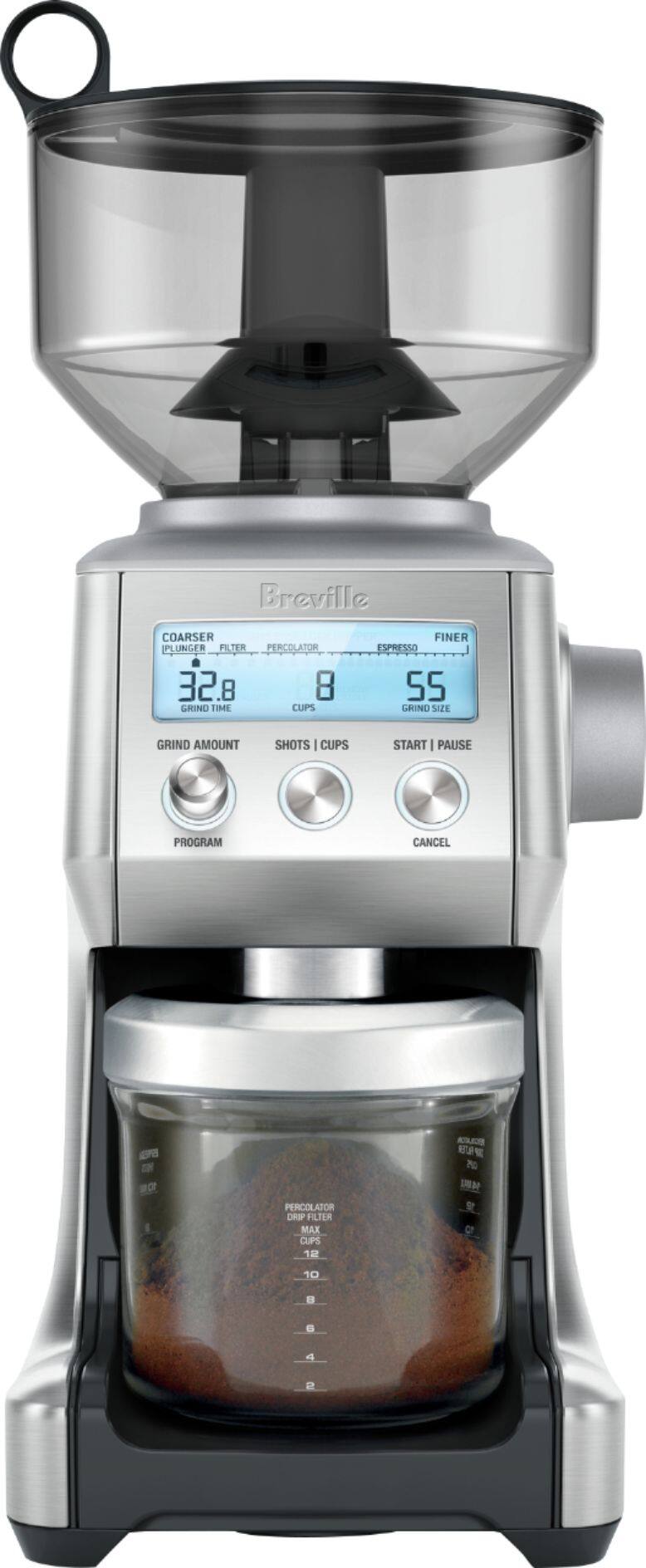 Alt View 11. Breville - the Smart Grinder Pro 12-Cup Coffee Grinder - Stainless Steel.