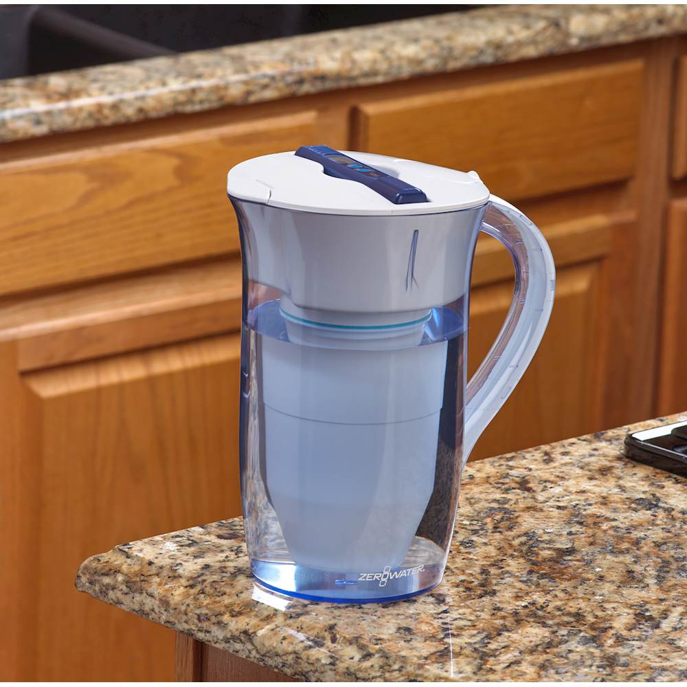 Best Buy: ZeroWater 10-cup Ready-Pour™ Round Pitcher Light Blue ZR-0810-4