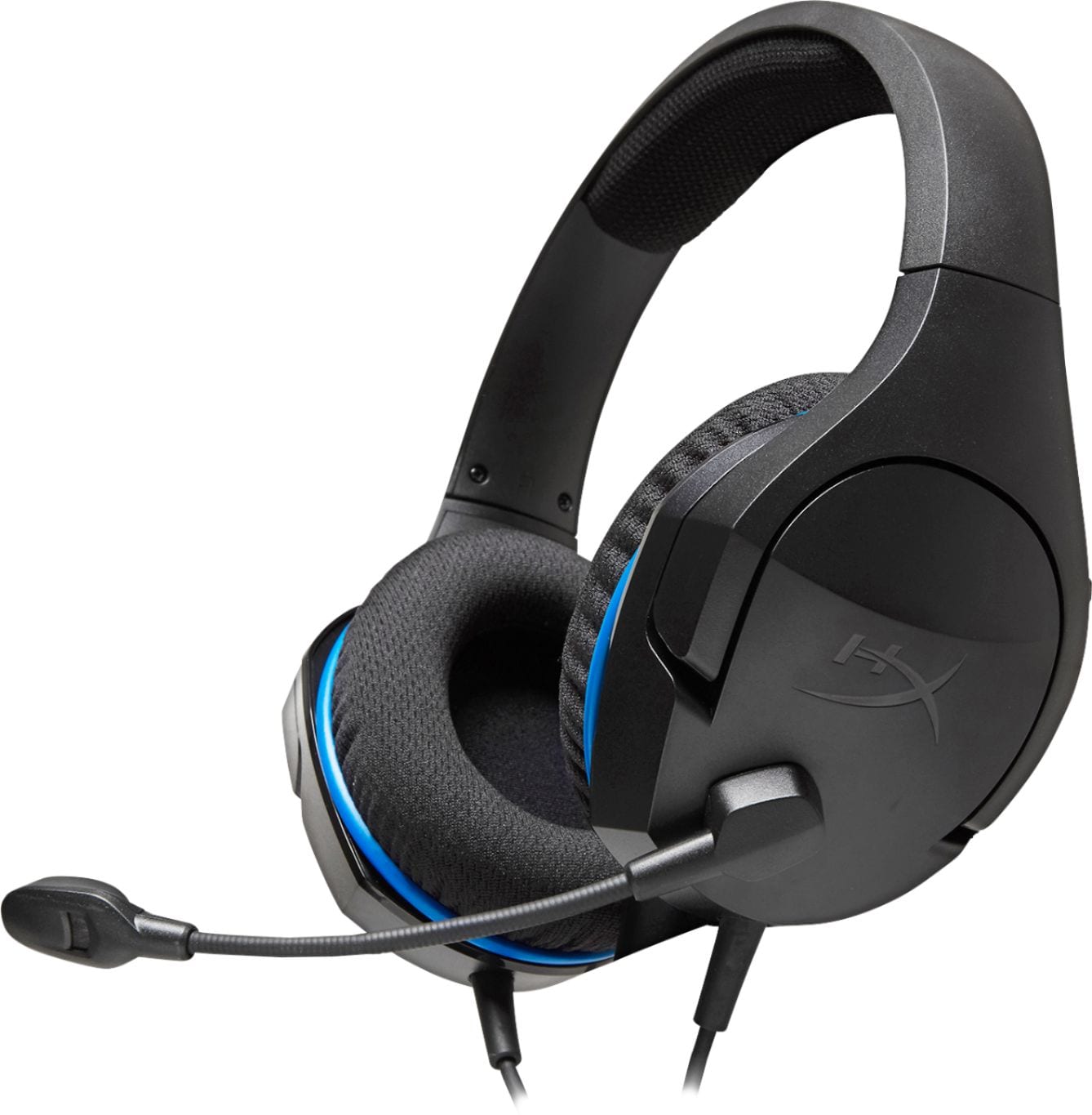 Front. HyperX - Cloud Stinger Core Wired Stereo Gaming Headset for PS5 and PS4 - Black/Blue.