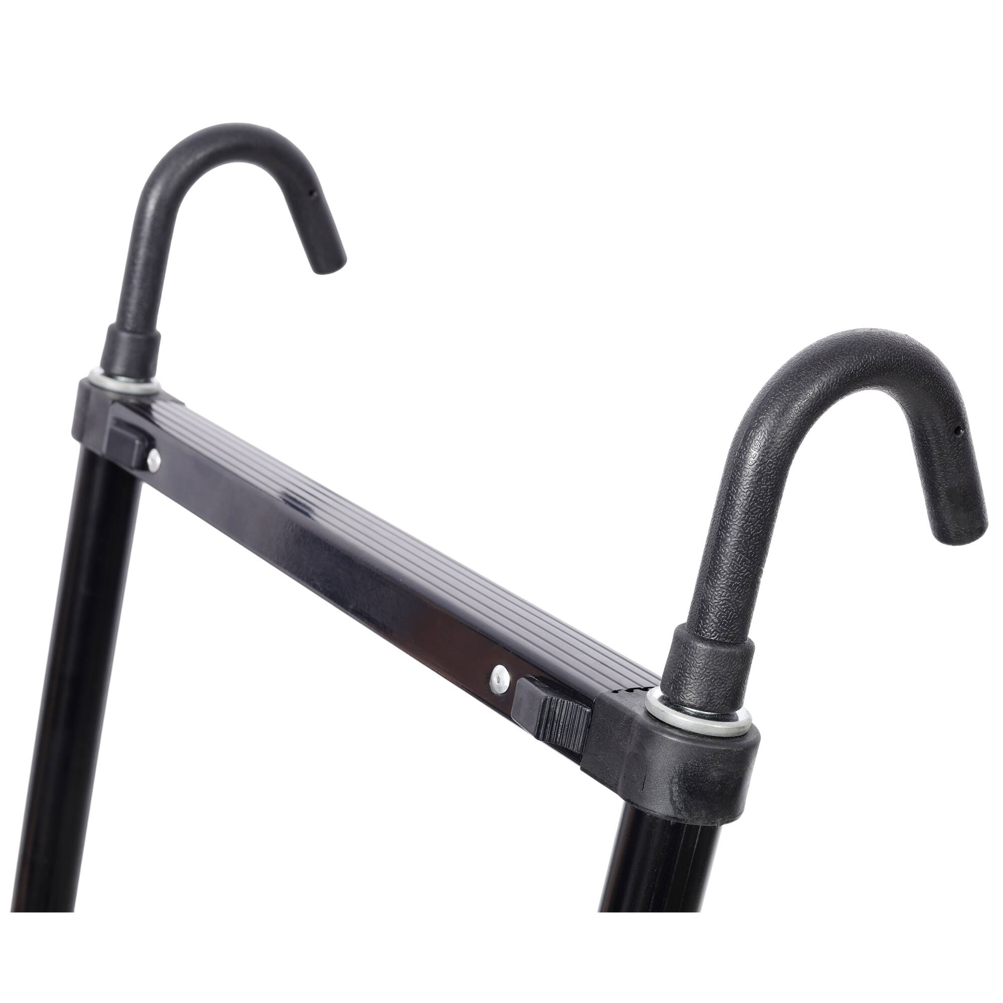 Alt View 6. ELEMENT ACE - 12.5FT Heavy-Duty Telescopic Extension Ladder with Non-Slip Feet and Safety Locking Mechanism - Black.