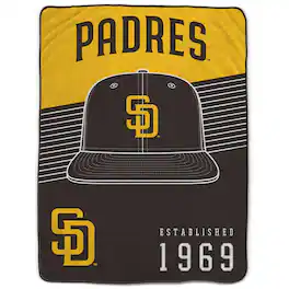 Pegasus - San Diego Padres 60- x 80- Hat Stripes Throw Blanket - Multicolor